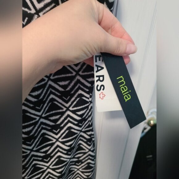 SEARS Geometric Laser Cut Lace Sleeveless Career Rose Floral Hem Midi Dress 10 - Picture 9 of 11